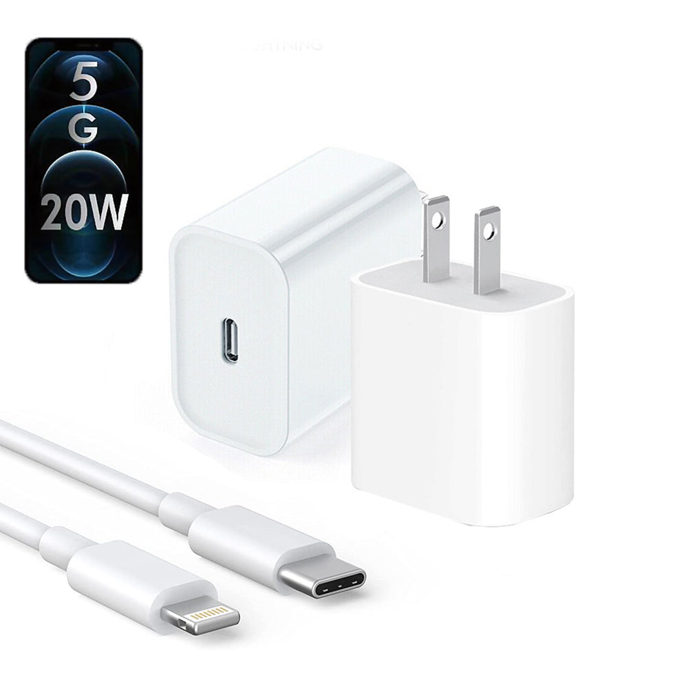 Apple-Compatible 2-Pin Fast Charging Adapter with Cable | Compact & Safe Charger Combo